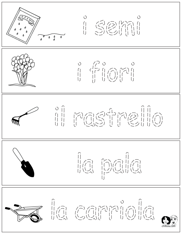 spring worksheets italian