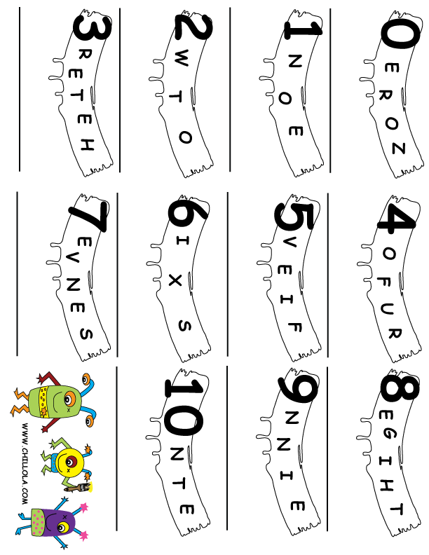 Worksheets English Numbers