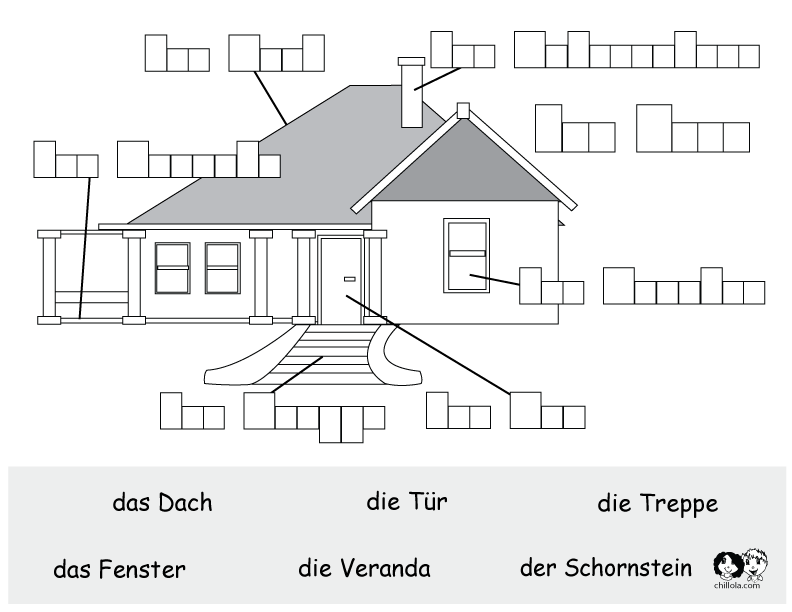 house worksheets german
