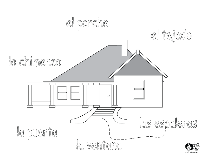 house worksheets spanish