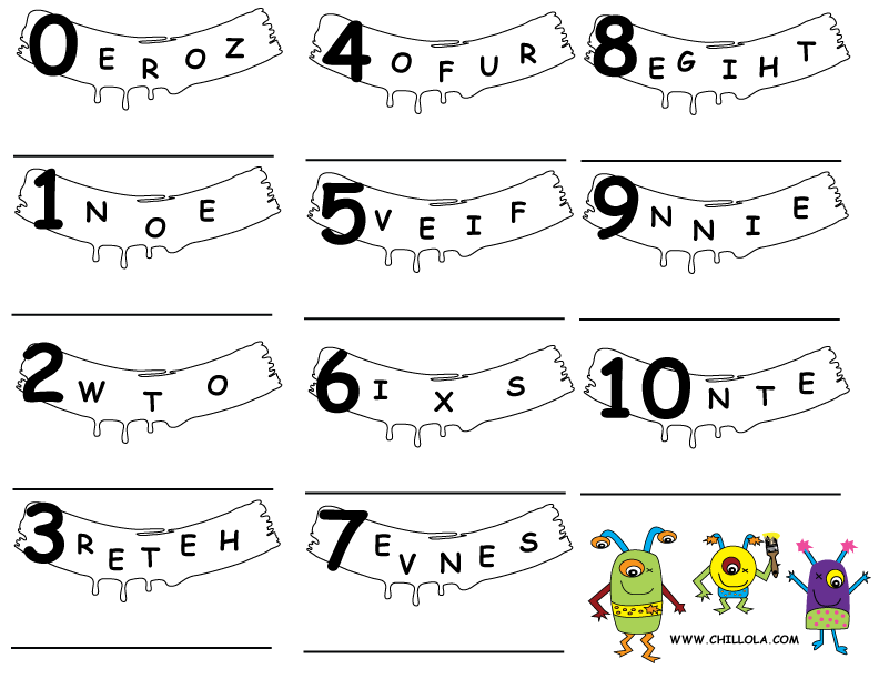 numbers worksheets english