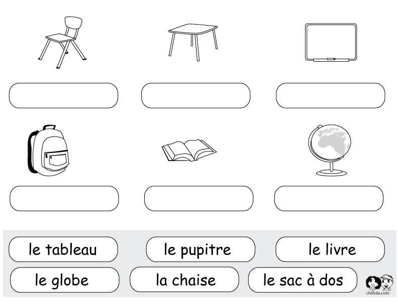 worksheets school french