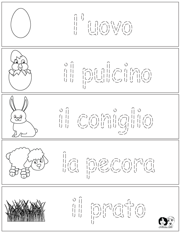 spring worksheets italian