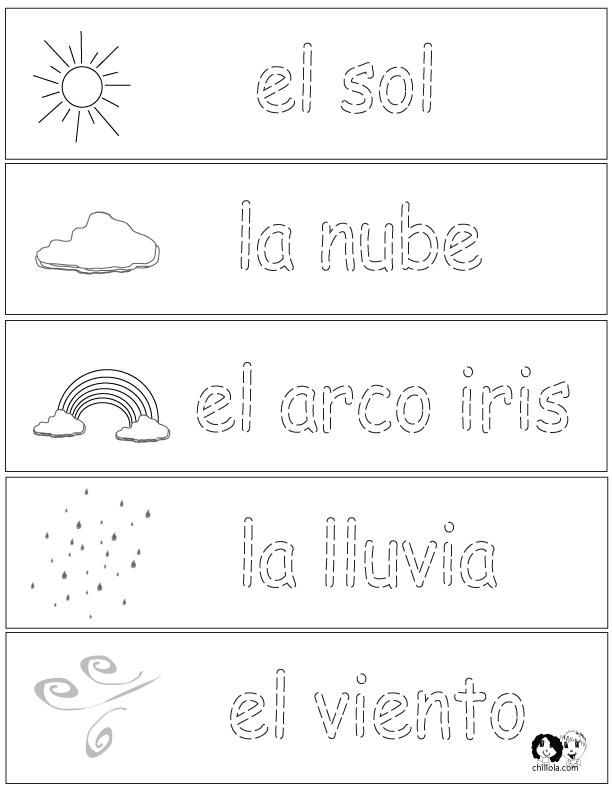 spring spanish worksheets